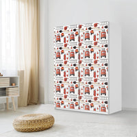 Möbel Klebefolie Firefighter - IKEA Pax Schrank 201 cm Höhe - Schiebetür 75 cm - Kinderzimmer