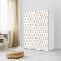 Möbel Klebefolie Flying Animals - IKEA Pax Schrank 201 cm Höhe - Schiebetür 75 cm - Kinderzimmer