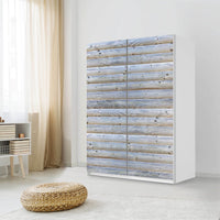 Möbel Klebefolie Greyhound - IKEA Pax Schrank 201 cm Höhe - Schiebetür 75 cm - Schlafzimmer