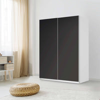 Möbel Klebefolie Schwarz - IKEA Pax Schrank 201 cm Höhe - Schiebetür 75 cm - Schlafzimmer