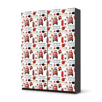 Möbel Klebefolie Firefighter - IKEA Pax Schrank 201 cm Höhe - Schiebetür 75 cm - schwarz