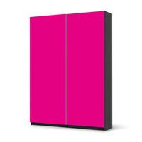 Möbel Klebefolie Pink Dark - IKEA Pax Schrank 201 cm Höhe - Schiebetür 75 cm - schwarz