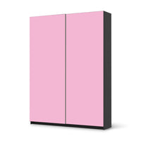 Möbel Klebefolie Pink Light - IKEA Pax Schrank 201 cm Höhe - Schiebetür 75 cm - schwarz