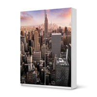 Möbel Klebefolie Big Apple - IKEA Pax Schrank 201 cm Höhe - Schiebetür 75 cm - weiss
