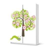 Möbel Klebefolie Blooming Tree - IKEA Pax Schrank 201 cm Höhe - Schiebetür 75 cm - weiss