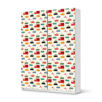 Möbel Klebefolie Cars - IKEA Pax Schrank 201 cm Höhe - Schiebetür 75 cm - weiss