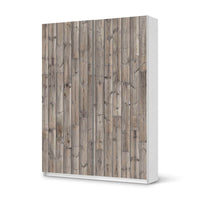 Möbel Klebefolie Dark washed - IKEA Pax Schrank 201 cm Höhe - Schiebetür 75 cm - weiss