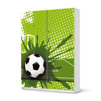 Möbel Klebefolie Goal - IKEA Pax Schrank 201 cm Höhe - Schiebetür 75 cm - weiss