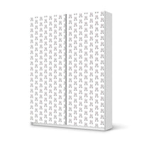 Möbel Klebefolie Hoppel - IKEA Pax Schrank 201 cm Höhe - Schiebetür 75 cm - weiss