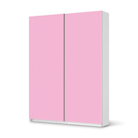 Möbel Klebefolie Pink Light - IKEA Pax Schrank 201 cm Höhe - Schiebetür 75 cm - weiss