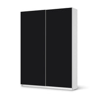 Möbel Klebefolie Schwarz - IKEA Pax Schrank 201 cm Höhe - Schiebetür 75 cm - weiss