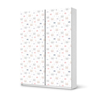 Möbel Klebefolie Sweet Dreams - IKEA Pax Schrank 201 cm Höhe - Schiebetür 75 cm - weiss