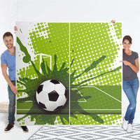 Möbel Klebefolie Goal - IKEA Pax Schrank 201 cm Höhe - Schiebetür - Folie