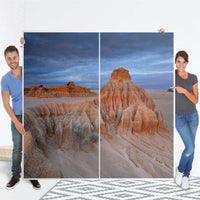 Möbel Klebefolie Outback Australia - IKEA Pax Schrank 201 cm Höhe - Schiebetür - Folie