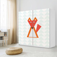Möbel Klebefolie Füchslein - IKEA Pax Schrank 201 cm Höhe - Schiebetür - Kinderzimmer
