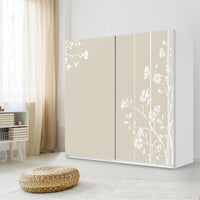 Möbel Klebefolie Florals Plain 3 - IKEA Pax Schrank 201 cm Höhe - Schiebetür - Schlafzimmer