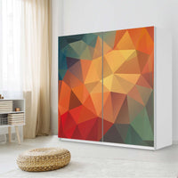 Möbel Klebefolie Polygon - IKEA Pax Schrank 201 cm Höhe - Schiebetür - Schlafzimmer