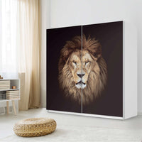 Möbel Klebefolie Wild Eyes - IKEA Pax Schrank 201 cm Höhe - Schiebetür - Schlafzimmer