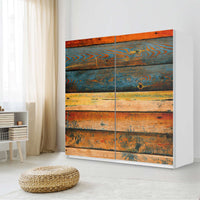 Möbel Klebefolie Wooden - IKEA Pax Schrank 201 cm Höhe - Schiebetür - Schlafzimmer