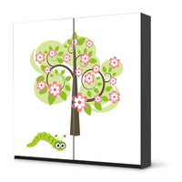 Möbel Klebefolie Blooming Tree - IKEA Pax Schrank 201 cm Höhe - Schiebetür - schwarz