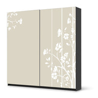 Möbel Klebefolie Florals Plain 3 - IKEA Pax Schrank 201 cm Höhe - Schiebetür - schwarz