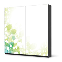Möbel Klebefolie Flower Light - IKEA Pax Schrank 201 cm Höhe - Schiebetür - schwarz