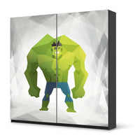 Möbel Klebefolie Mr. Green - IKEA Pax Schrank 201 cm Höhe - Schiebetür - schwarz
