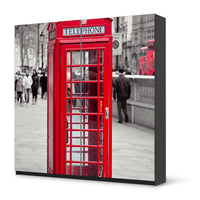 Möbel Klebefolie Phone Box - IKEA Pax Schrank 201 cm Höhe - Schiebetür - schwarz