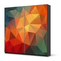 Möbel Klebefolie Polygon - IKEA Pax Schrank 201 cm Höhe - Schiebetür - schwarz