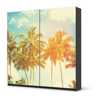 Möbel Klebefolie Sun Flair - IKEA Pax Schrank 201 cm Höhe - Schiebetür - schwarz
