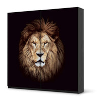 Möbel Klebefolie Wild Eyes - IKEA Pax Schrank 201 cm Höhe - Schiebetür - schwarz