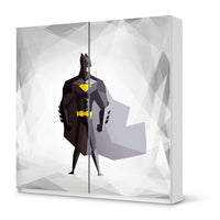 Möbel Klebefolie Mr. Black - IKEA Pax Schrank 201 cm Höhe - Schiebetür - weiss