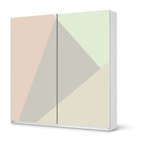 Möbel Klebefolie Pastell Geometrik - IKEA Pax Schrank 201 cm Höhe - Schiebetür - weiss