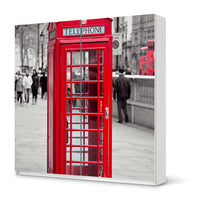 Möbel Klebefolie Phone Box - IKEA Pax Schrank 201 cm Höhe - Schiebetür - weiss