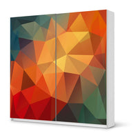 Möbel Klebefolie Polygon - IKEA Pax Schrank 201 cm Höhe - Schiebetür - weiss