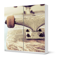 Möbel Klebefolie Skateboard - IKEA Pax Schrank 201 cm Höhe - Schiebetür - weiss