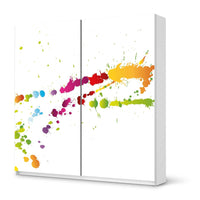 Möbel Klebefolie Splash 2 - IKEA Pax Schrank 201 cm Höhe - Schiebetür - weiss