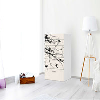 Möbel Klebefolie Tree and Birds 1 - IKEA Stuva / Fritids Kommode - 5 Schubladen - Kinderzimmer