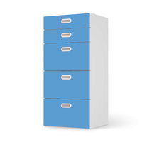 Möbel Klebefolie Blau Light - IKEA Stuva / Fritids Kommode - 5 Schubladen - weiss