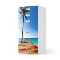 Möbel Klebefolie Caribbean - IKEA Stuva / Fritids Kommode - 5 Schubladen - weiss