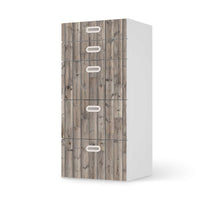 Möbel Klebefolie Dark washed - IKEA Stuva / Fritids Kommode - 5 Schubladen - weiss