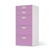 Möbel Klebefolie Flieder Light - IKEA Stuva / Fritids Kommode - 5 Schubladen - weiss