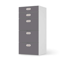 Möbel Klebefolie Grau Light - IKEA Stuva / Fritids Kommode - 5 Schubladen - weiss