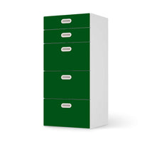 Möbel Klebefolie Grün Dark - IKEA Stuva / Fritids Kommode - 5 Schubladen - weiss