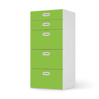 Möbel Klebefolie Hellgrün Dark - IKEA Stuva / Fritids Kommode - 5 Schubladen - weiss