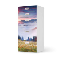 Möbel Klebefolie Herbstwald - IKEA Stuva / Fritids Kommode - 5 Schubladen - weiss