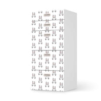 Möbel Klebefolie Hoppel - IKEA Stuva / Fritids Kommode - 5 Schubladen - weiss