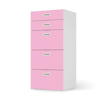 Möbel Klebefolie Pink Light - IKEA Stuva / Fritids Kommode - 5 Schubladen - weiss