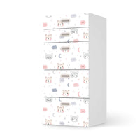 Möbel Klebefolie Sweet Dreams - IKEA Stuva / Fritids Kommode - 5 Schubladen - weiss