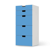 Möbel Klebefolie Blau Light - IKEA Stuva Kommode - 5 Schubladen - weiss